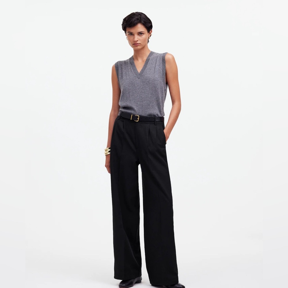 Madewell Harlow Black Wide-Leg Pants
